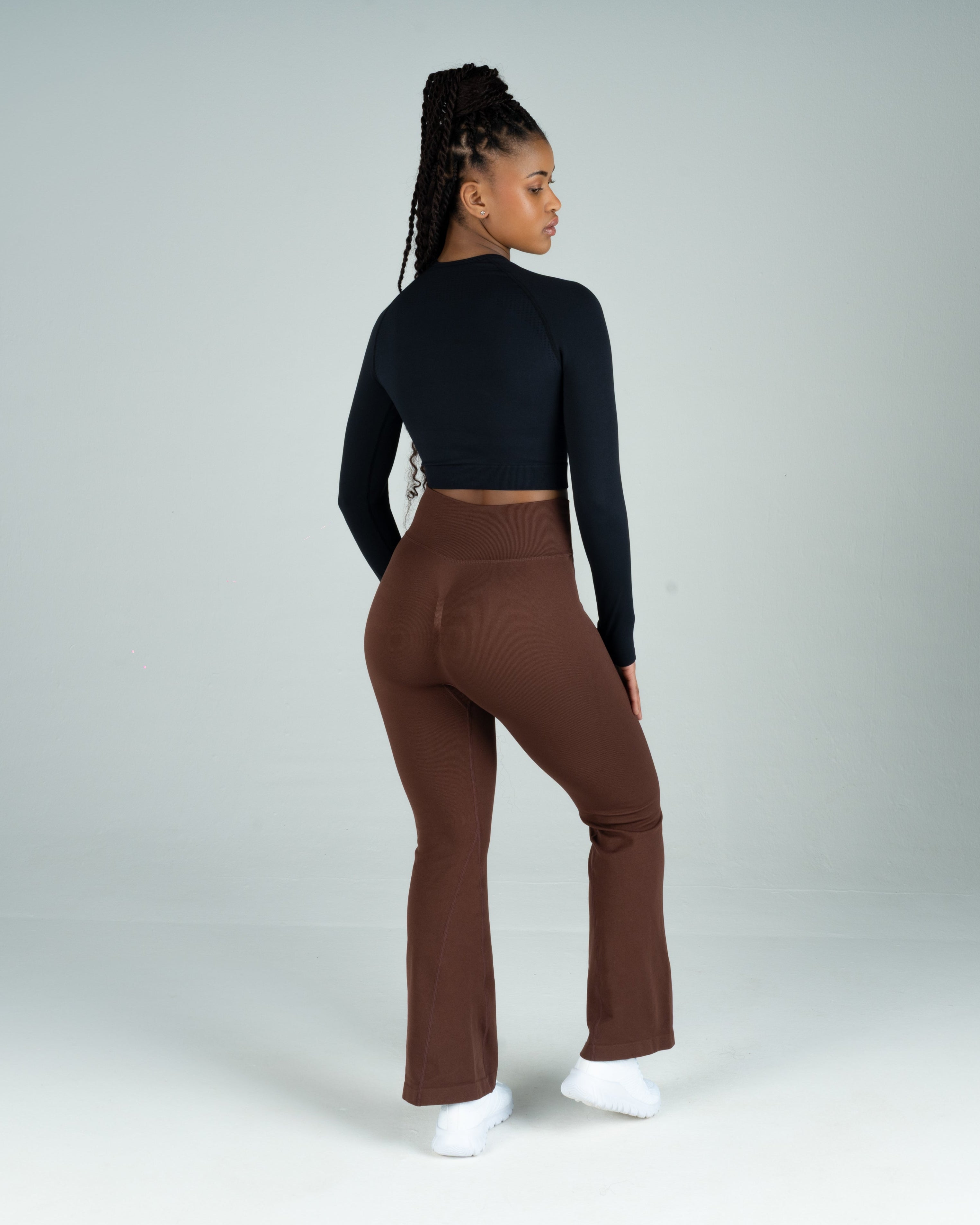 Elevate Flared Leggings - Brown