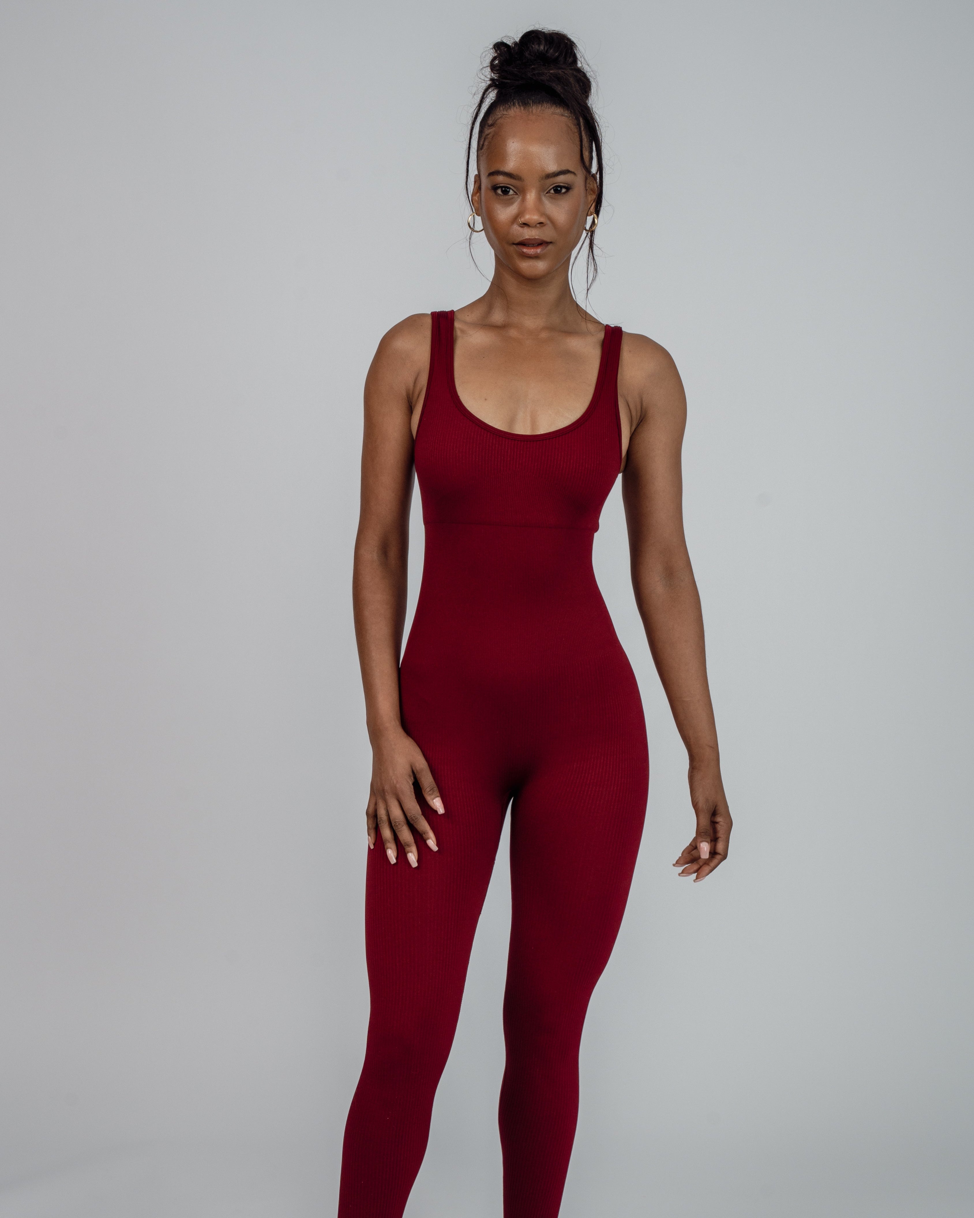 Seamless Move Jumpsuit - Wine Red