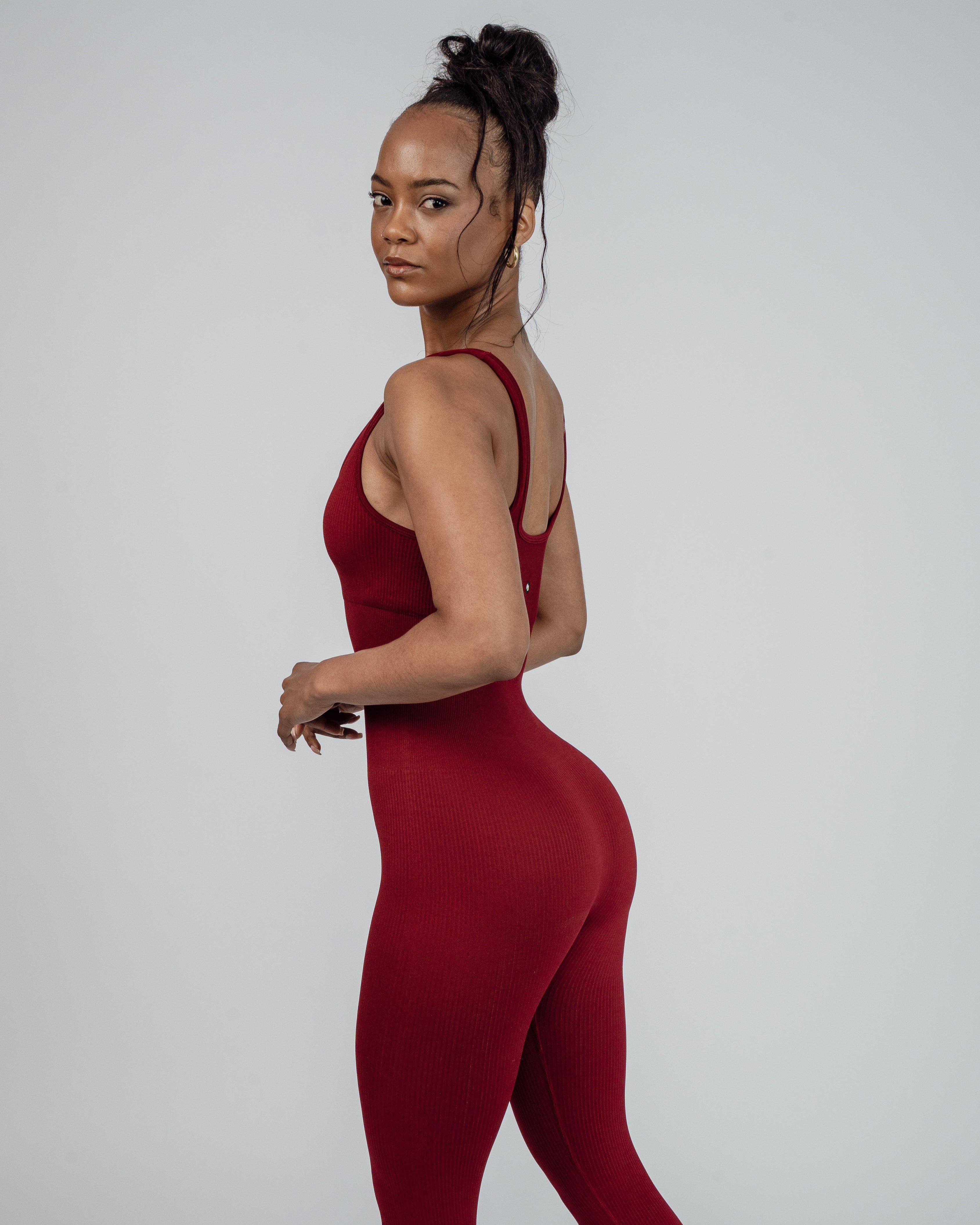 Seamless Move Jumpsuit - Wine Red