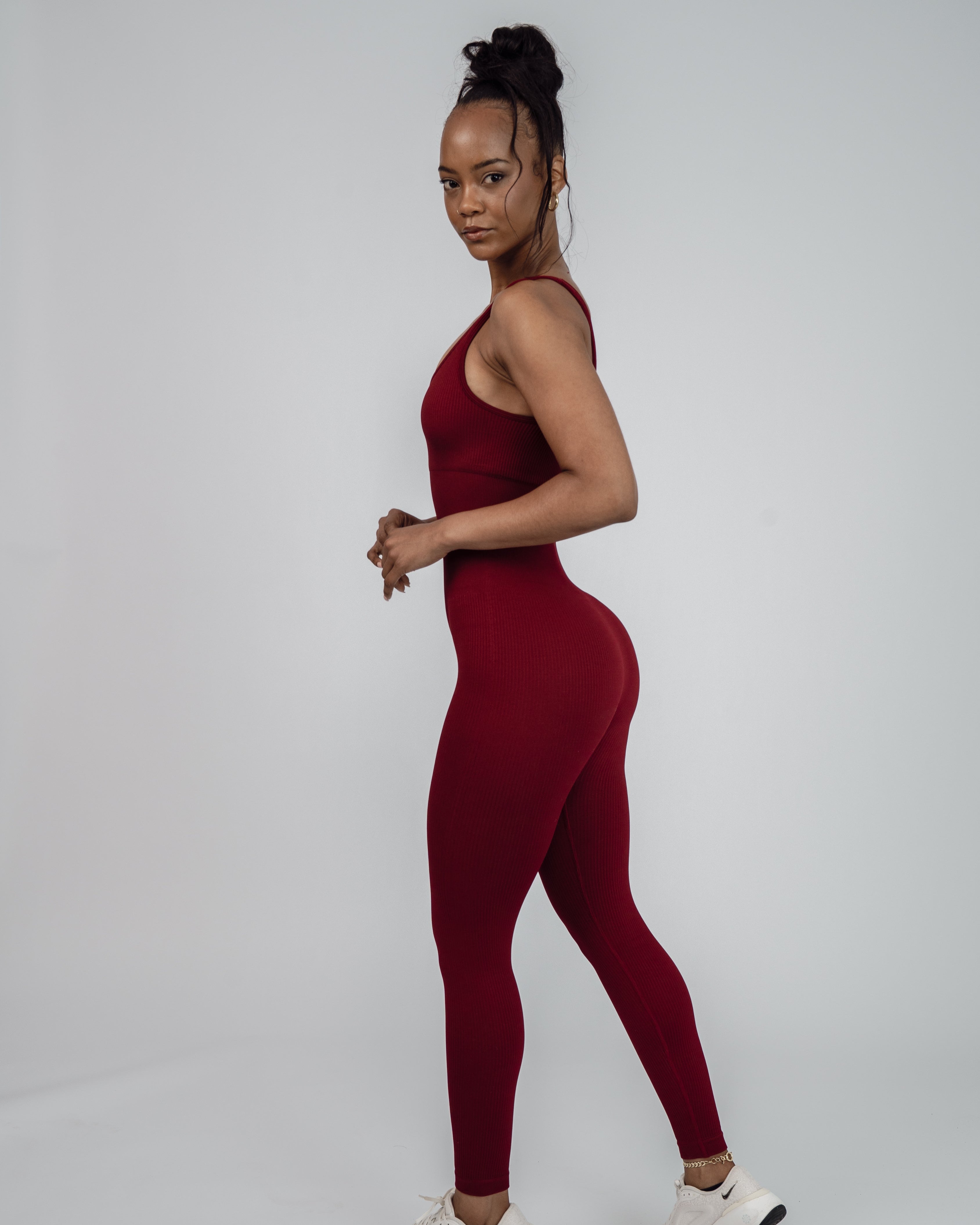 Seamless Move Jumpsuit - Wine Red