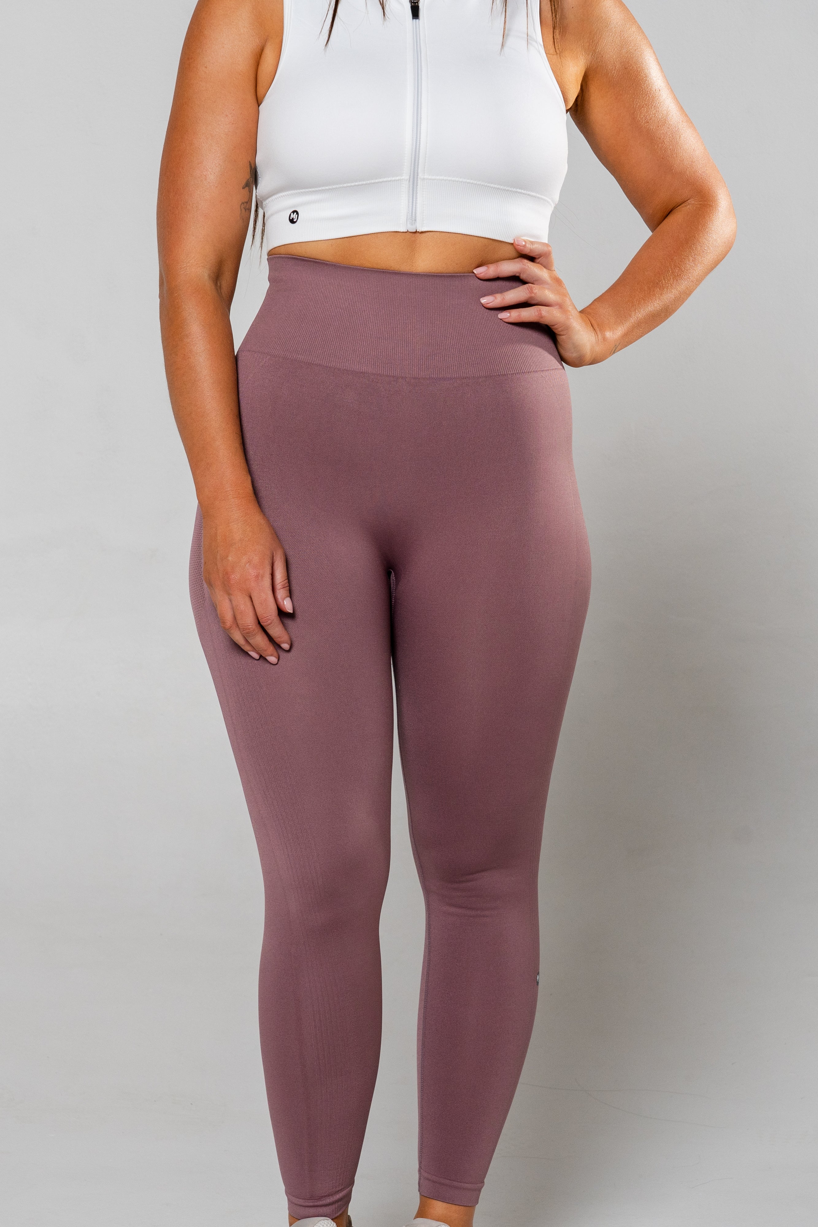 Fearless Leggings - Light Grey purple