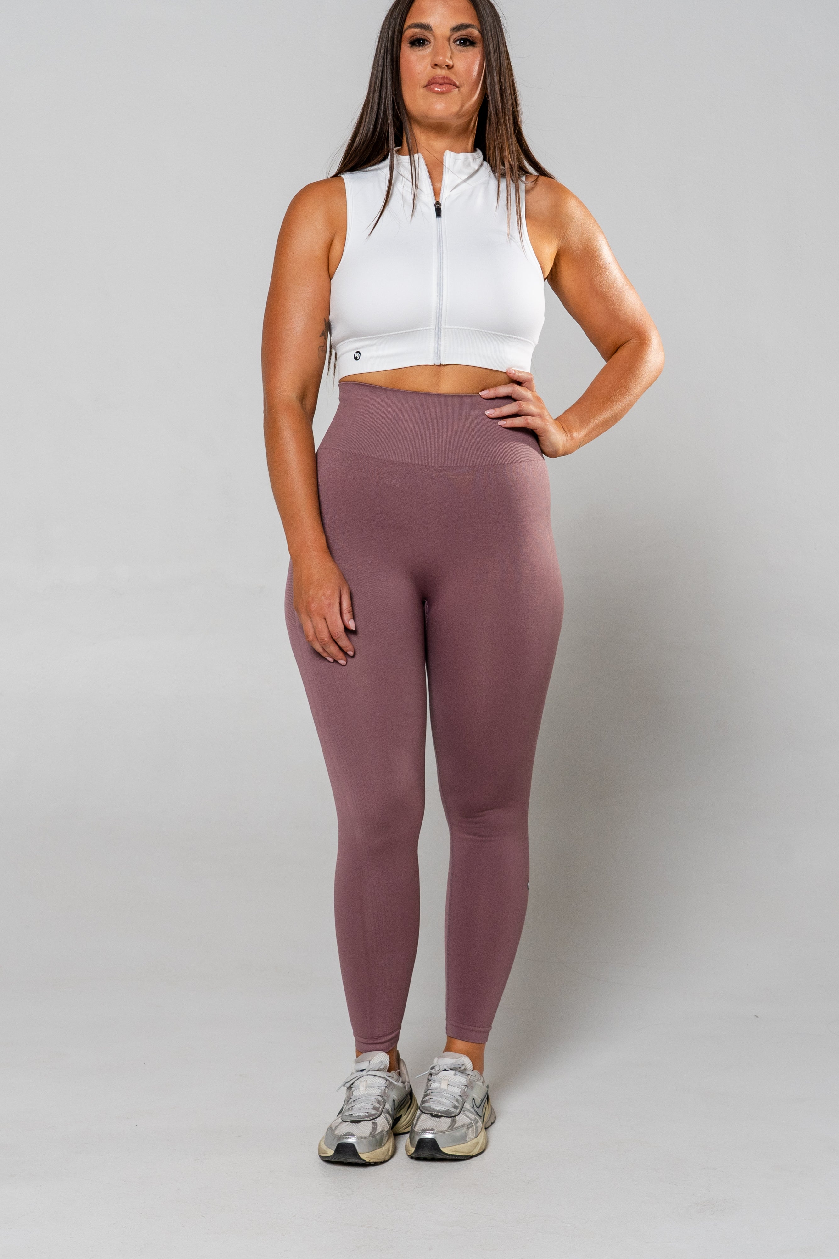 Fearless Leggings - Light Grey purple