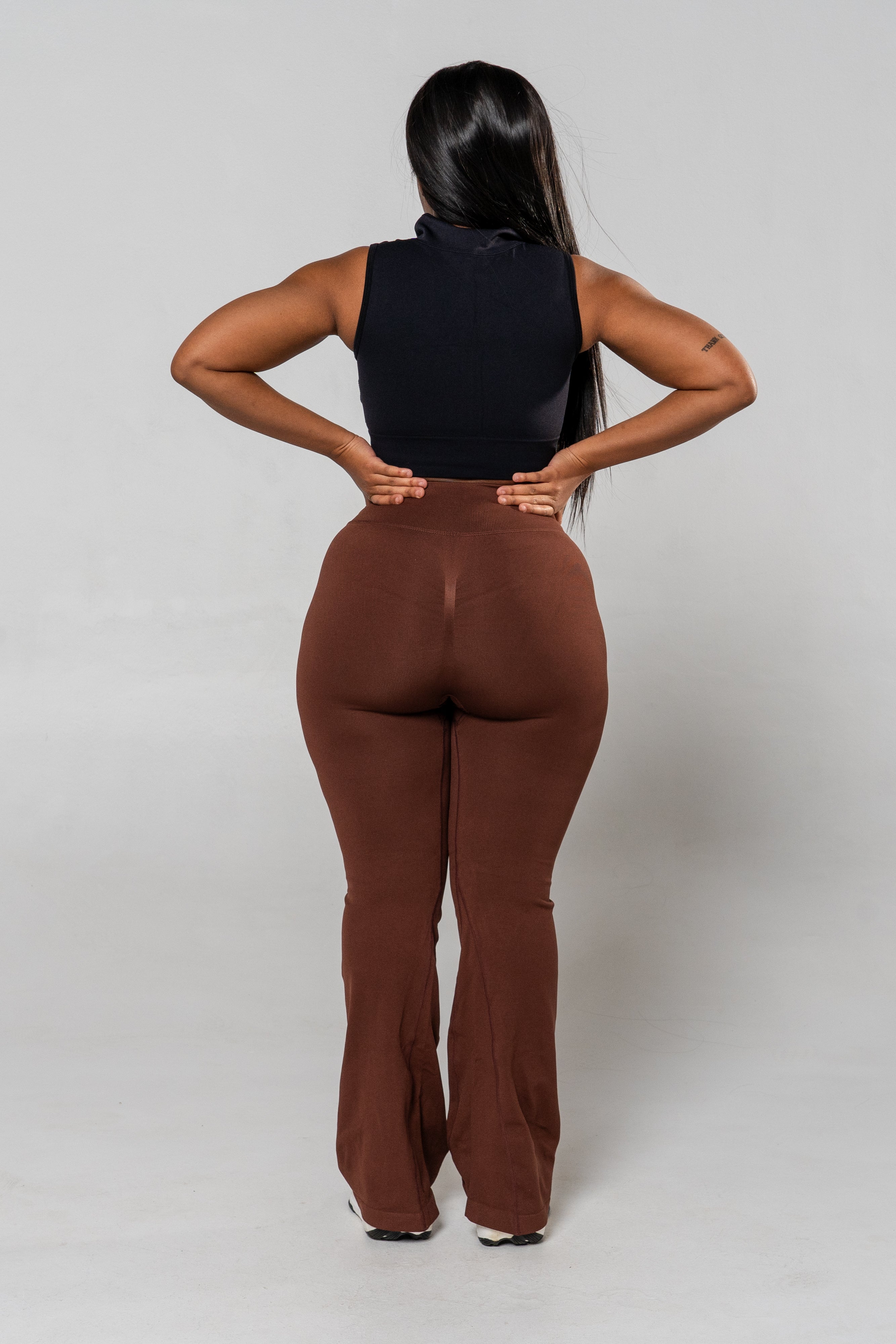 Elevate Flared Leggings - Brown