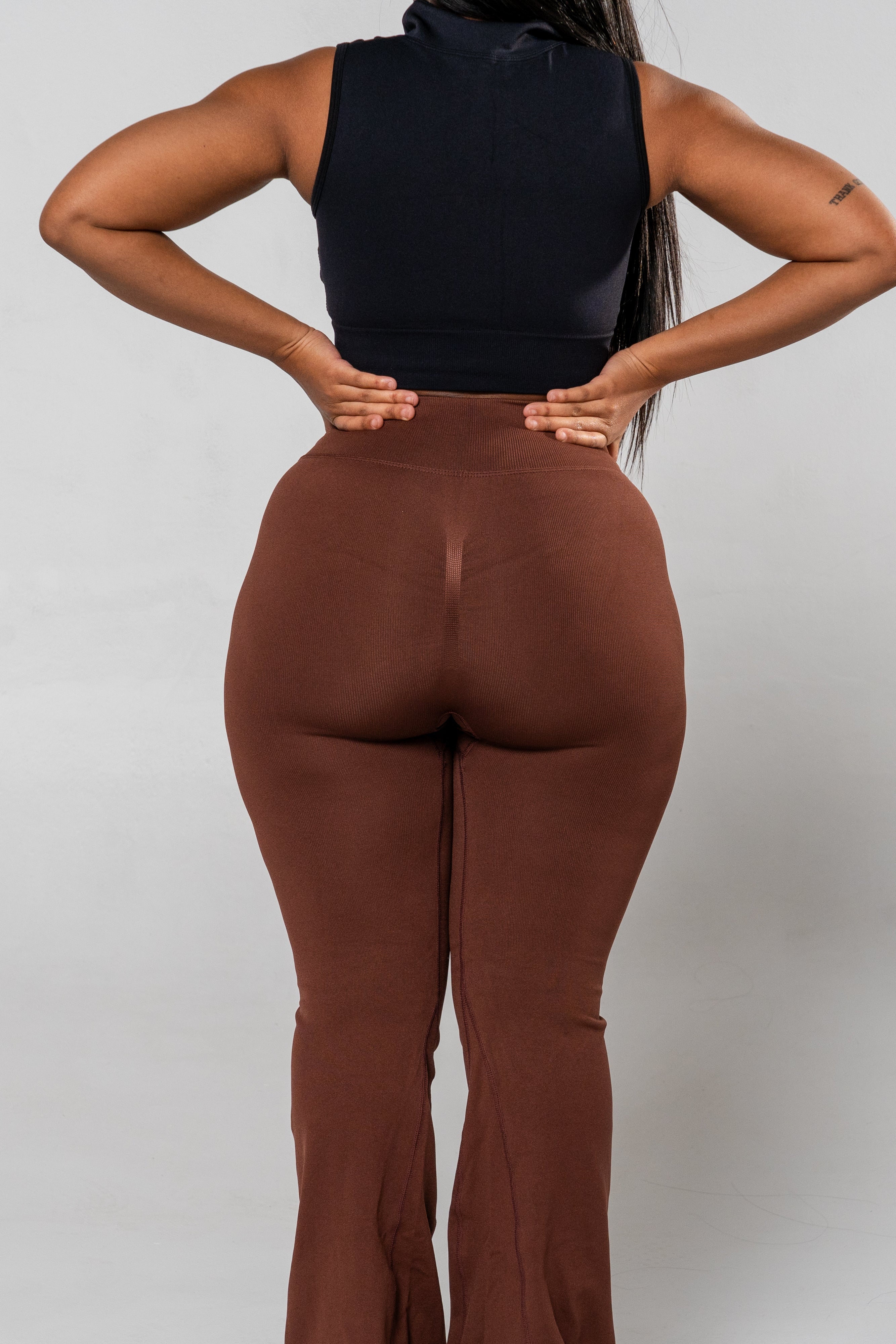 Elevate Flared Leggings - Brown