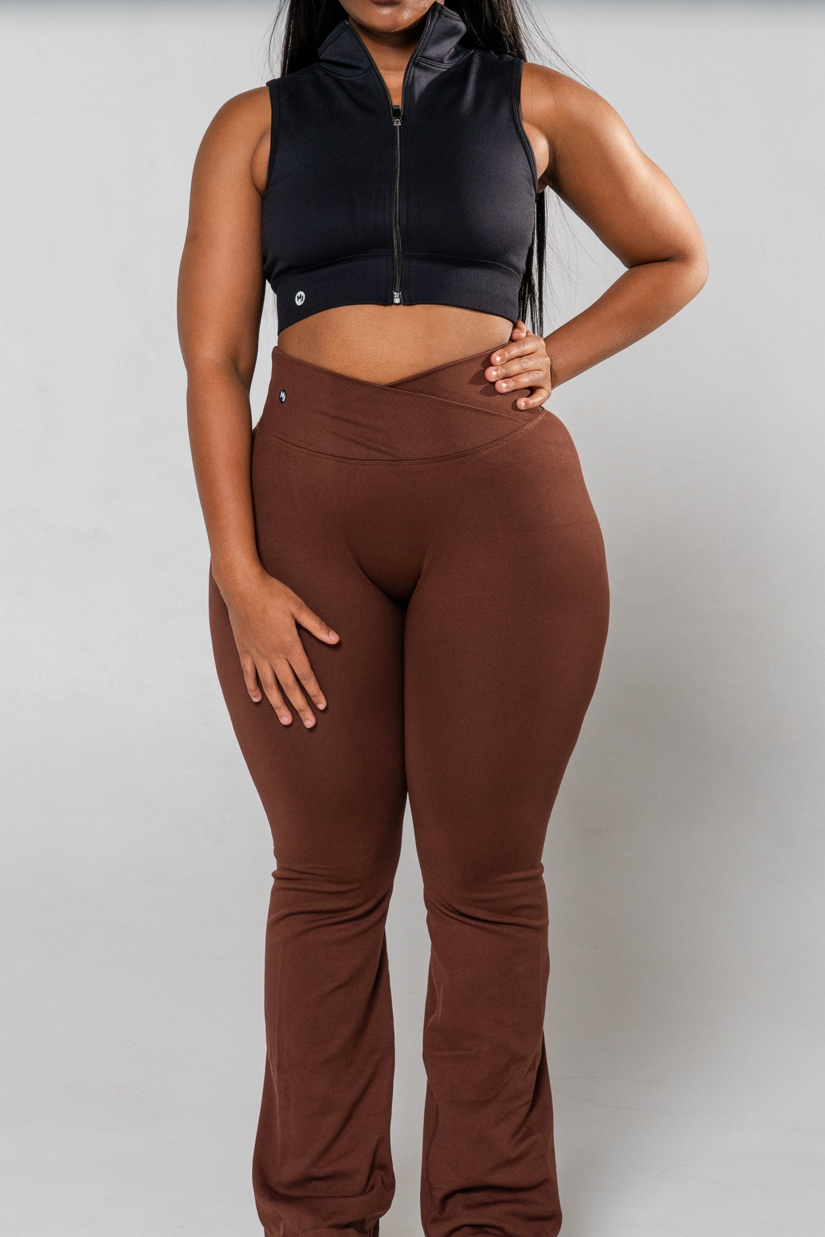 Elevate Flared Leggings - Brown