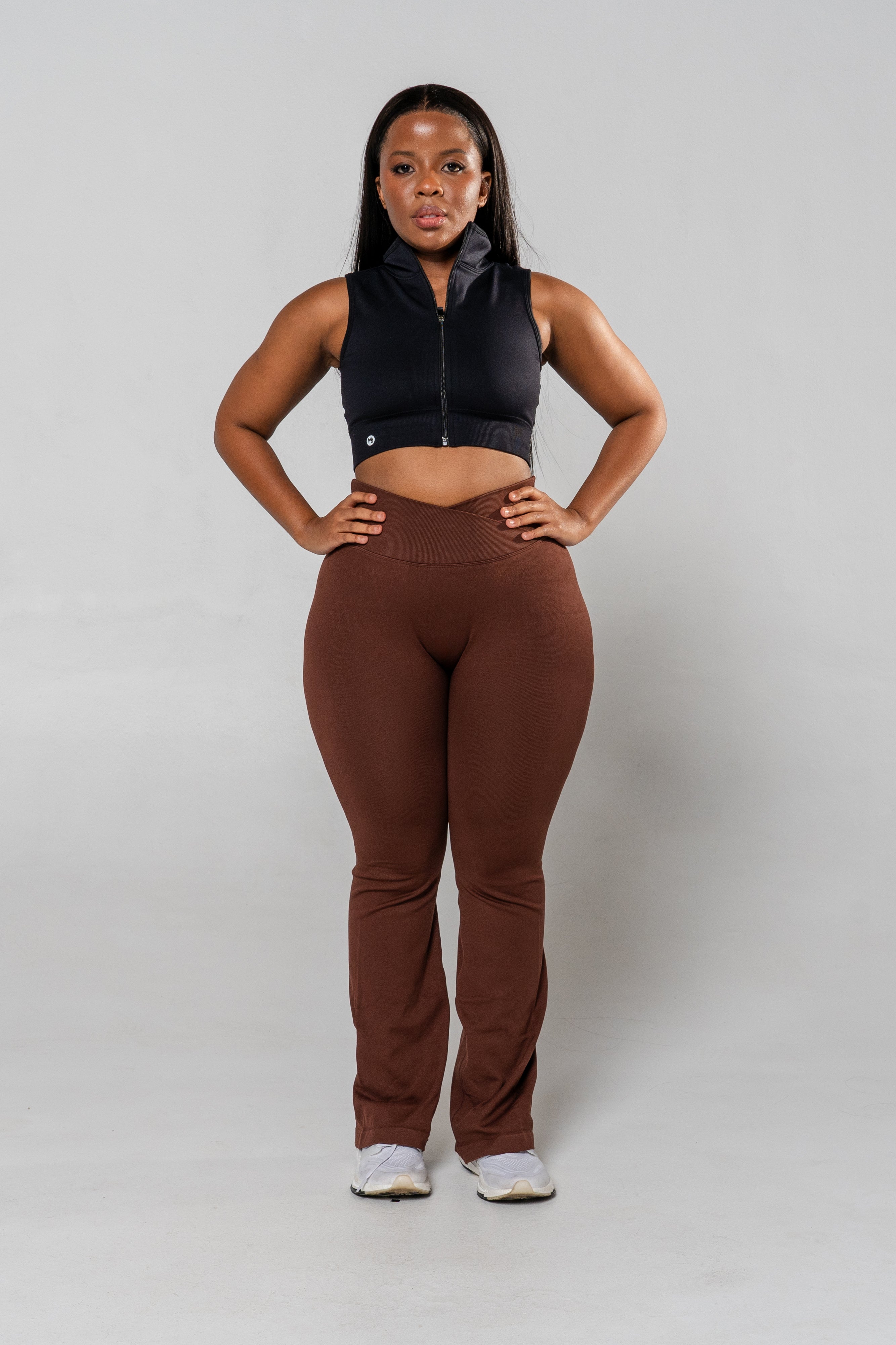 Elevate Flared Leggings - Brown